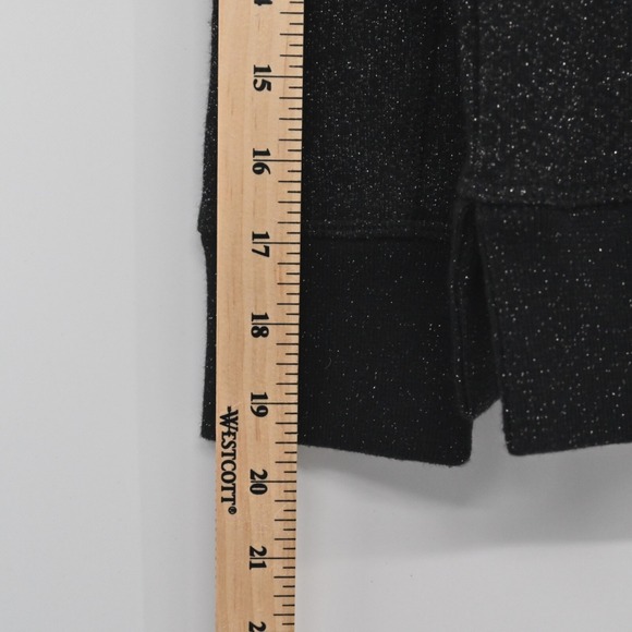 American Eagle Black Shimmer Sweater Womens Size M Cotton Blend Sweatshirt Style - Picture 5 of 12